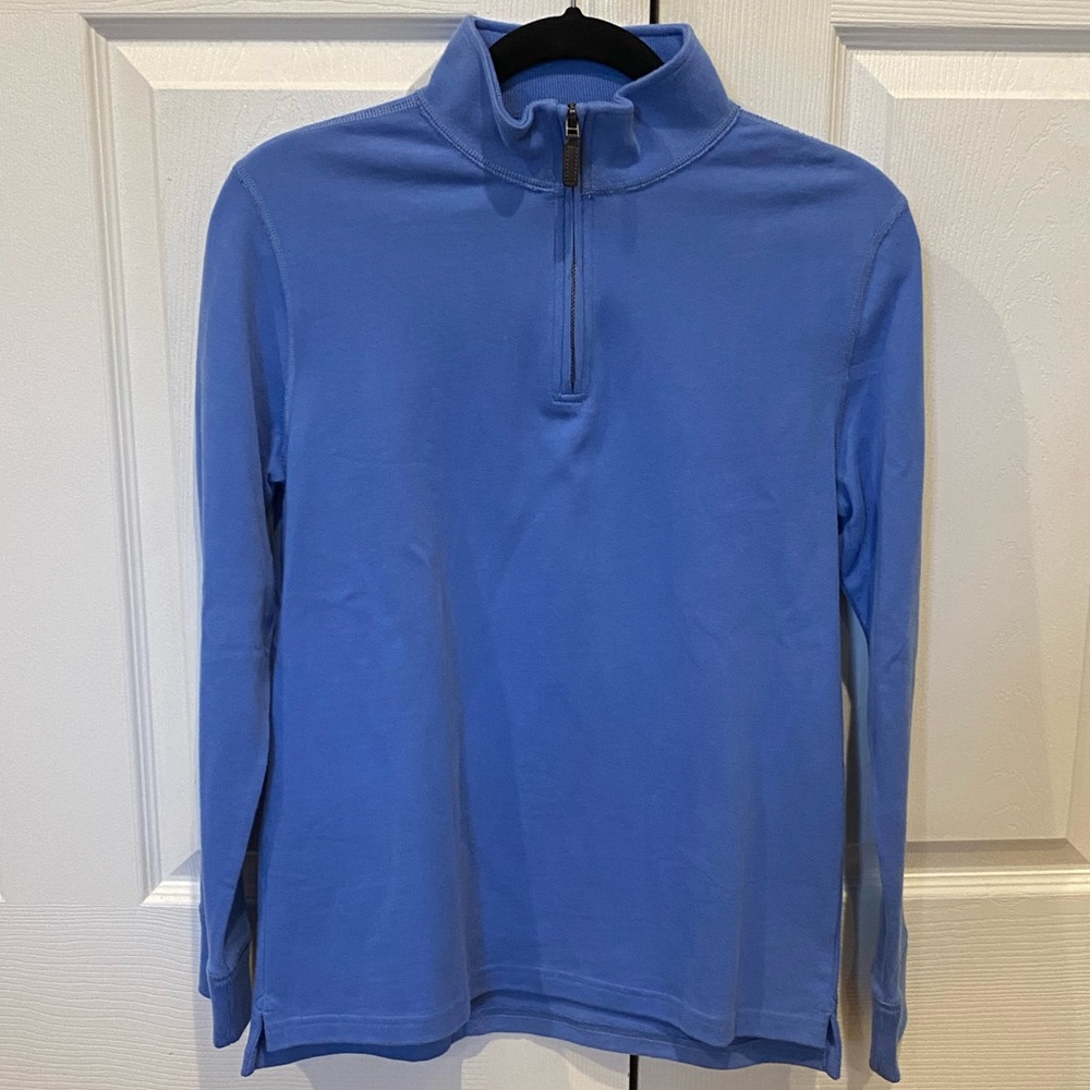 Boys 100% cotton size 14 blue Crewcuts quarter zip shirt.